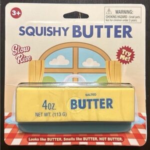 Squishy Butter Slow Rise Toy - Yellow Butter Block